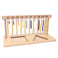 Montessori Teaching Math Toys Numbers 1-20 Manual Colored Beads Exercise Math Thinking Kindergarten Elementary School Training 2