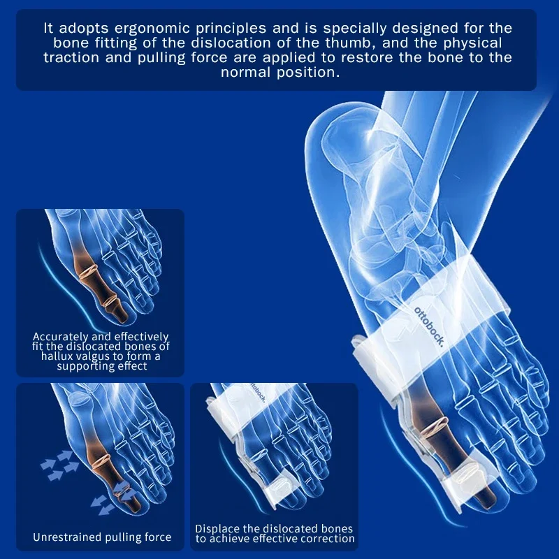Big Bone Toe Bunion Splint Straightener Corrector Foot For Feet Care Hallux Valgus Protector Pain Relief Foot Care Tools 2Pcs