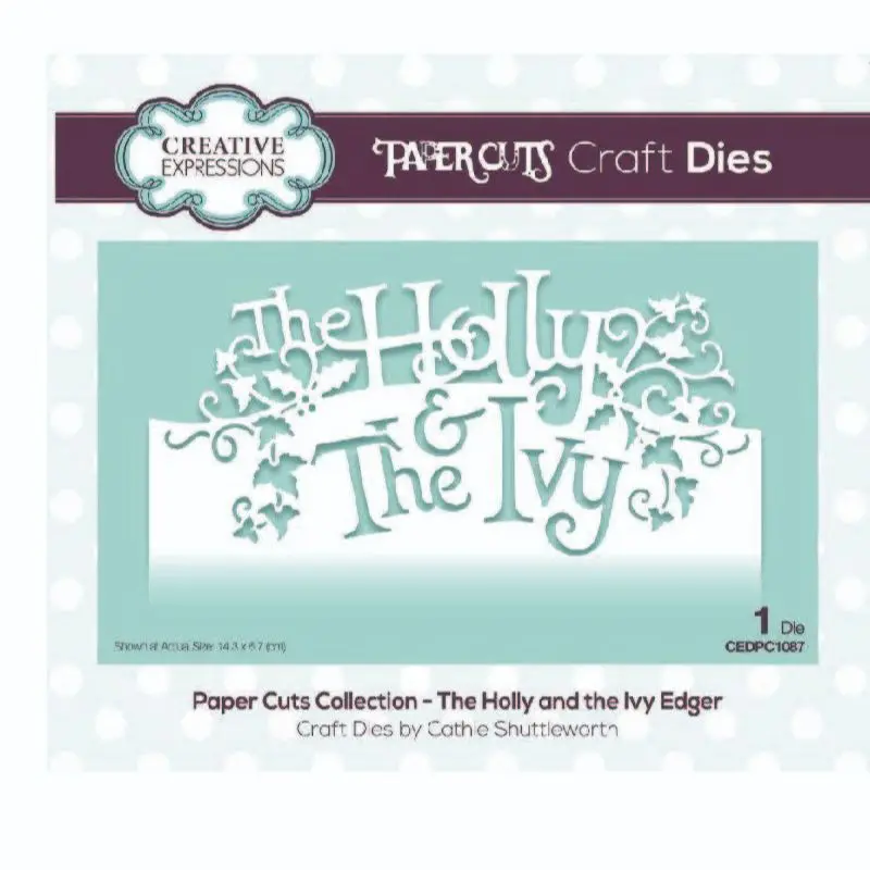 Floral Good Words Greeting Card Frame Metal Cutting Die Diy