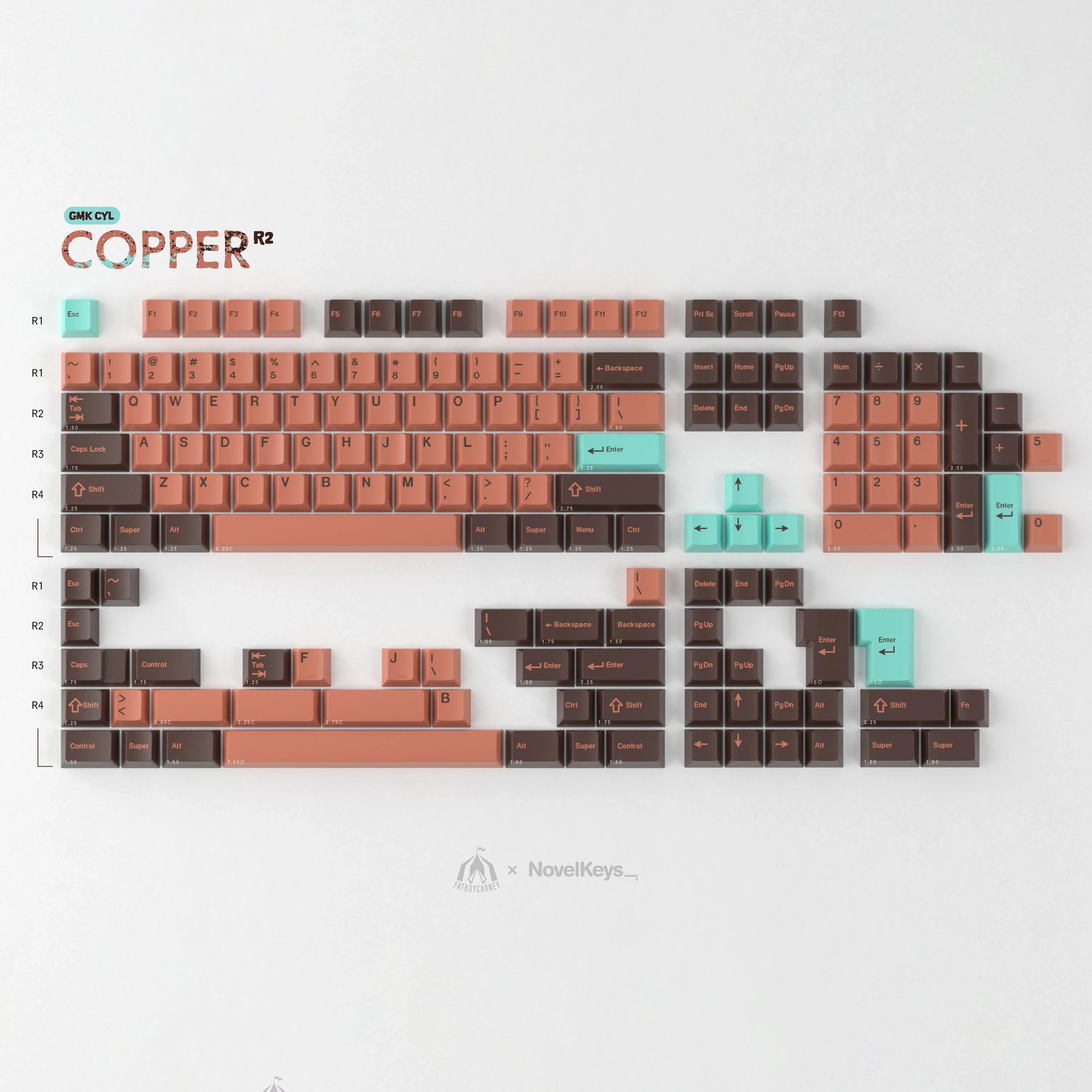 GMK CYL 구리 R2 CYL 베이스