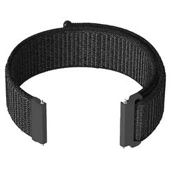 Breathable Nylon Sport Strap Bracelet, Adjustable Band - 1Pcs 22mm Universal (2 - Black)