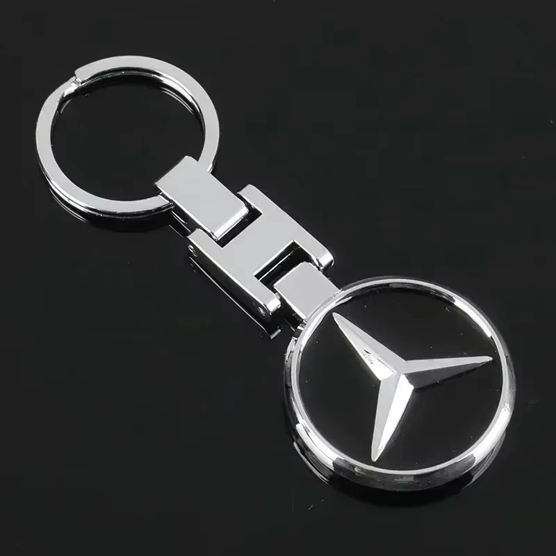 메르세데스 벤츠 AMG E S C A B 클래스 GLE GLS CLS GLC CLA GLA GLK GLB C197용 금속 자동차 엠블럼 키체인 키링 펜던트 장식