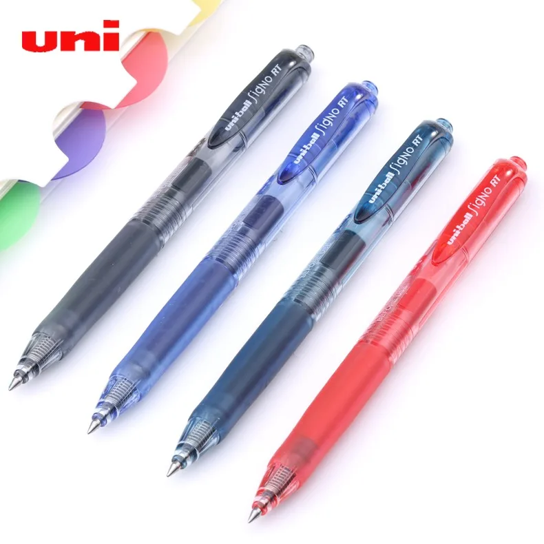 Japan Uniball Gel Pens Press Type 0.5mm Black/Blue/Red/Navy Signature Stylo Students Test Pens Bakcto School papelería Supplies 2