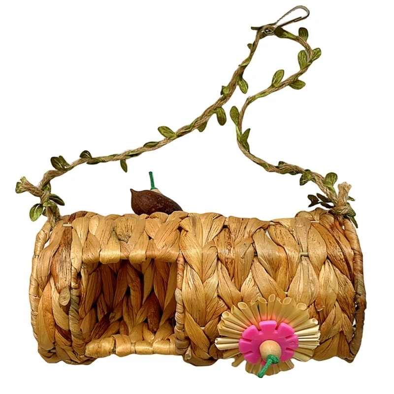 

Grass Tunnel for Parrot Natural Hand Weaving Grass Play Grass Bed Straw Weaving New Dropship