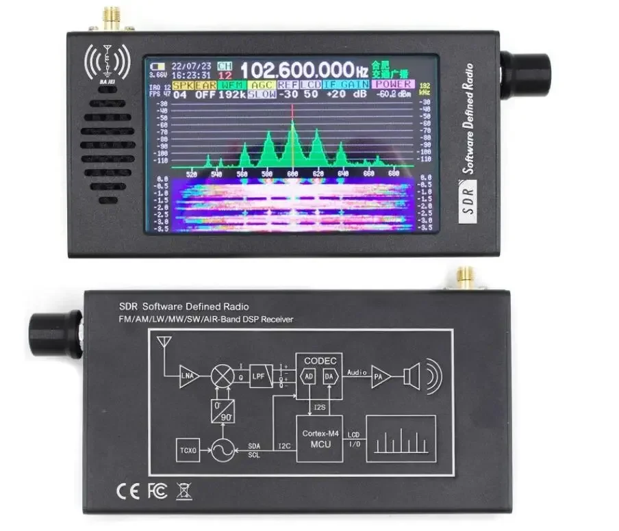 SDR 101 100K-149MHz 4.3인치 IPS LCD 소프트웨어 정의 라디오 CW AM WFM FM SSB FM/AM/LW/MW/SW/에어밴드 DSP SDR 수신기