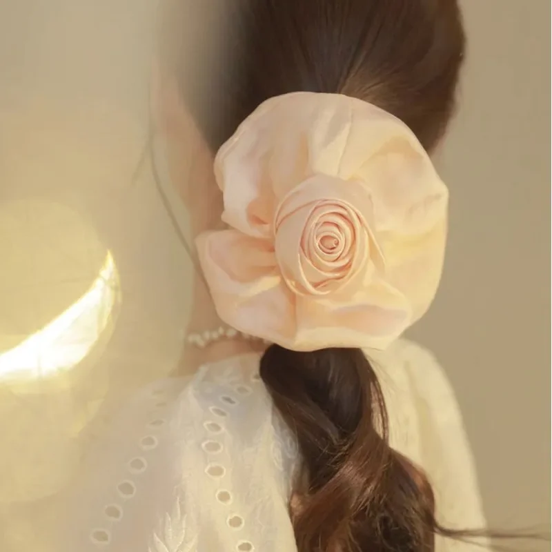 

1pcs New French Retro Big Flower Claw Clip Rose Crab Hair Clip Girls Sweet Shark Clip Headwear Hair Accessories for Women
