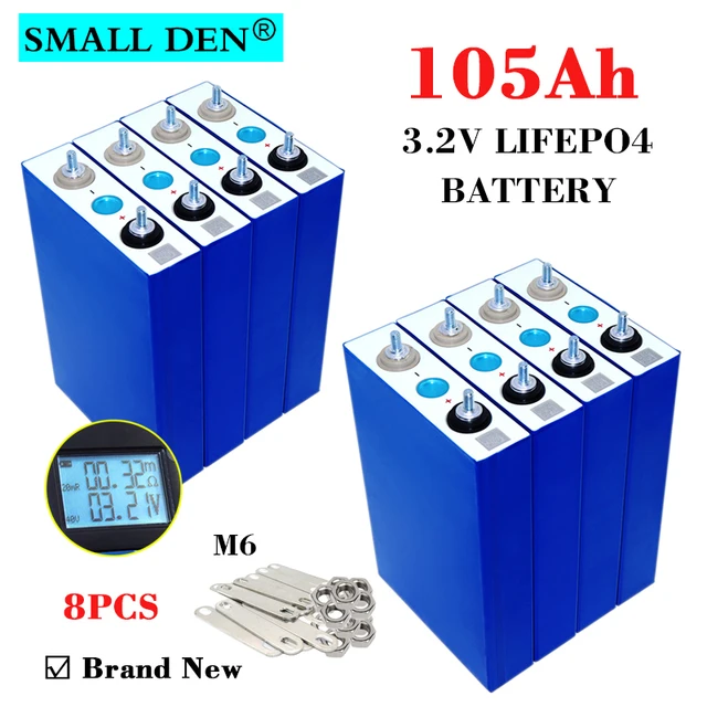 8pcs 3.2v 310Ah 280Ah 202Ah 135Ah Lifepo4 Rechargeable Battery Lithium Iron  Phosphate Solar Cell 4S