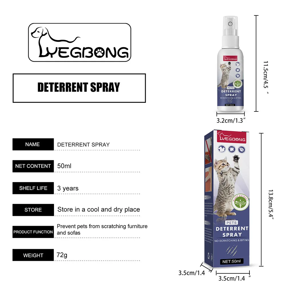 Cat Scratch Deterrent Spray Natural Scratching Cats Anti Scratch Spray Orange Fragrance Portable Sofa Furniture Protectors cat scratch deterrent spray