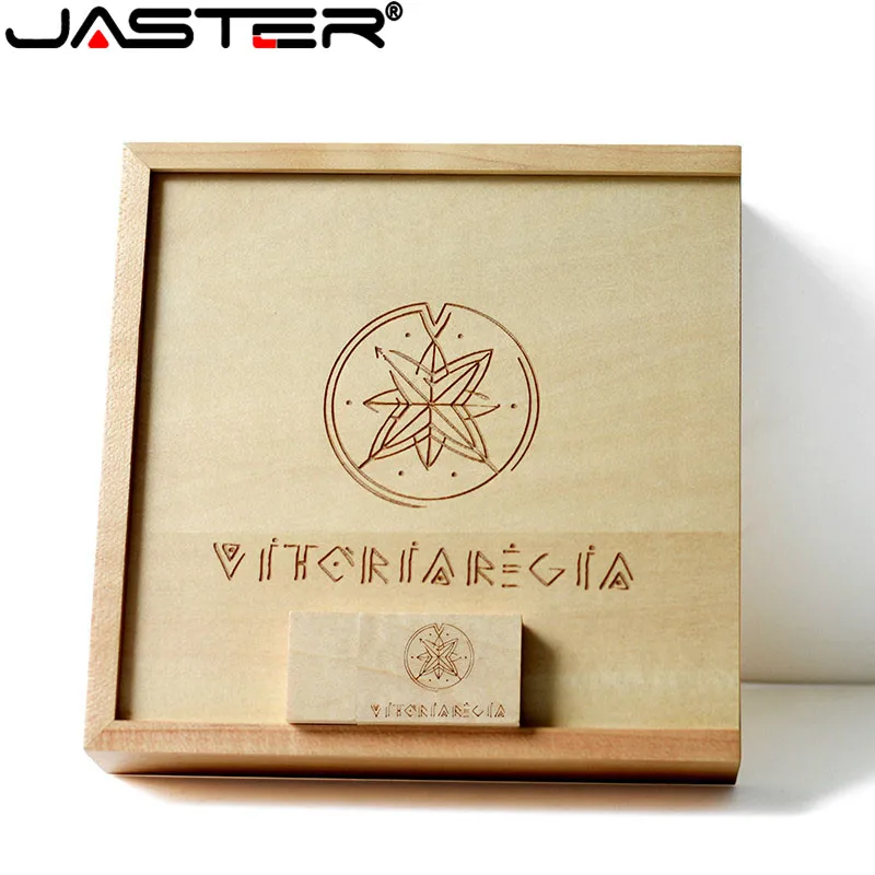Jaster 2.0 Usb Flash Drives 64gb Livre Logotipo Personalizado Pendrive 16gb 8gb Foto Álbum Original Madeira de Nogueira Usb Mais Caixa Pendrive Fotografia Pen drive USB - Imagem 3