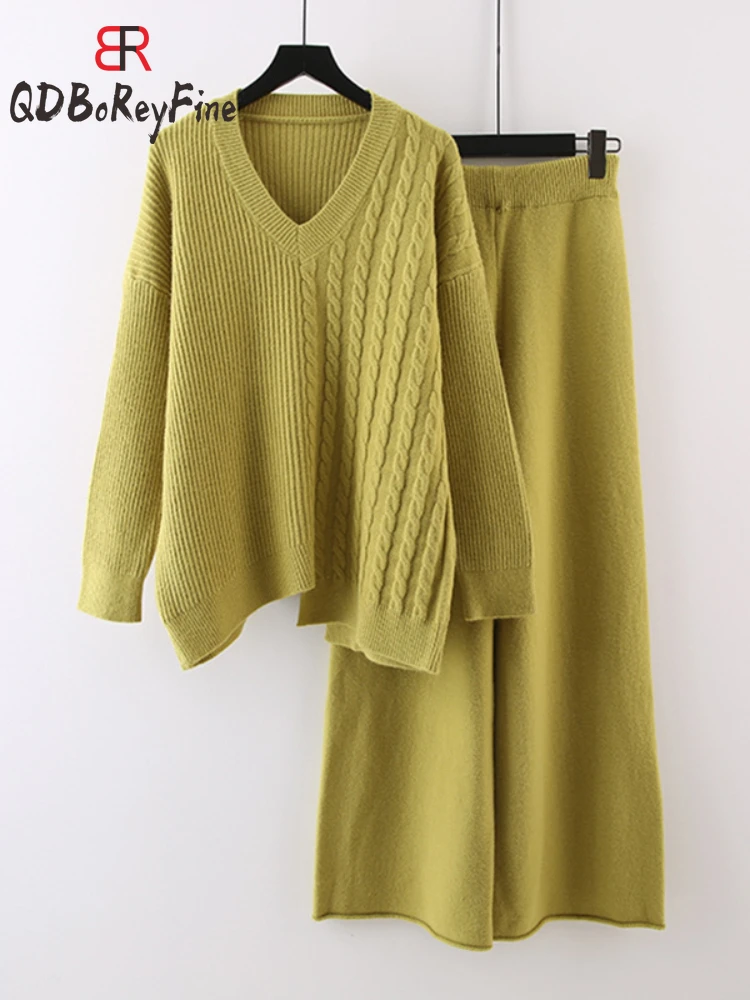 Ensembles de pulls en tricot à col roulé et pantalons à