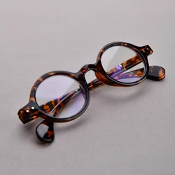 Vintage Round Frame Anti Blue Light Reading Glasses - +300 (Tortoise)