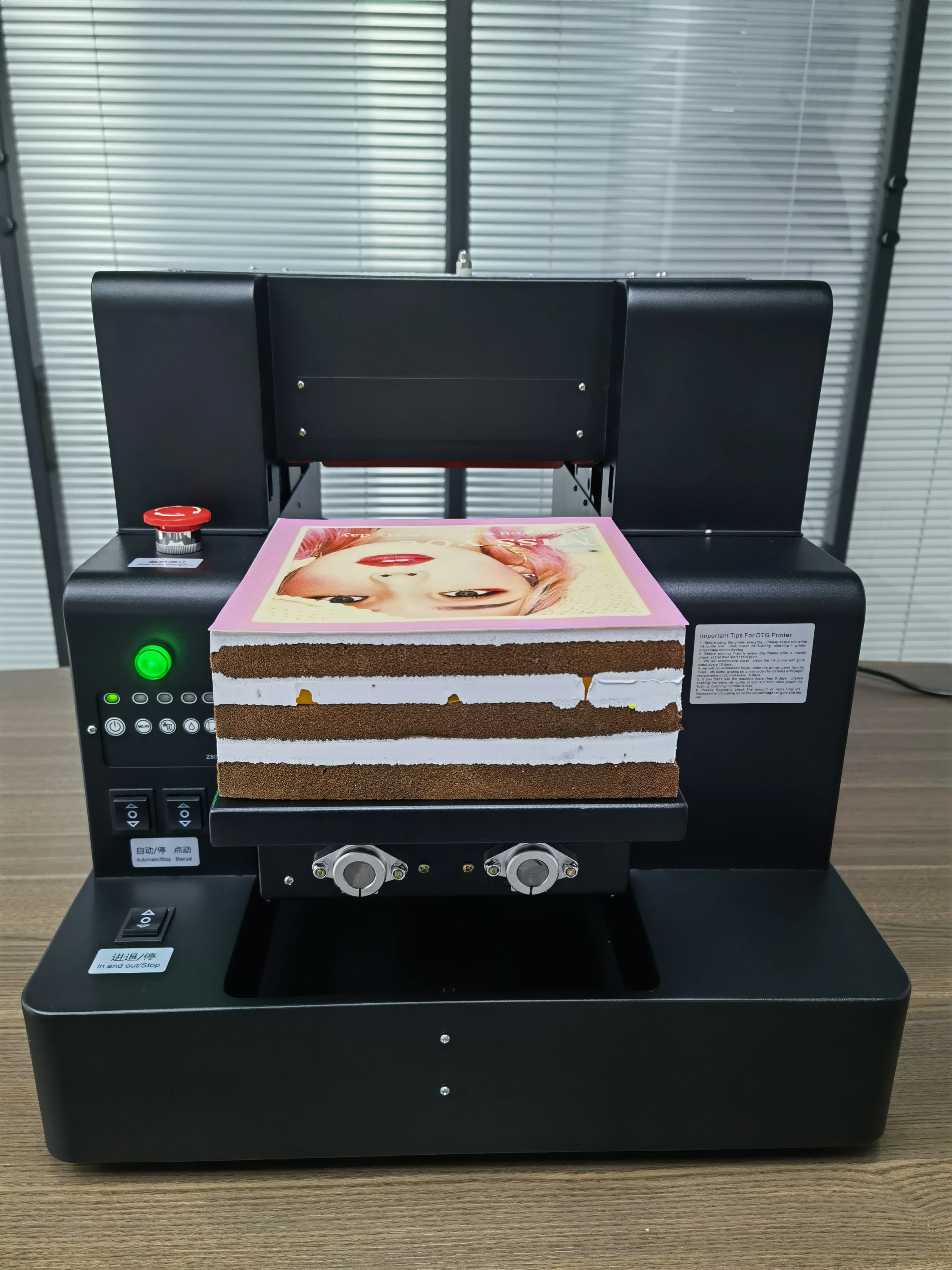 

A4 Size Flatbed Edible Food Printer Food Printing Machine Direct On Cake Candy
