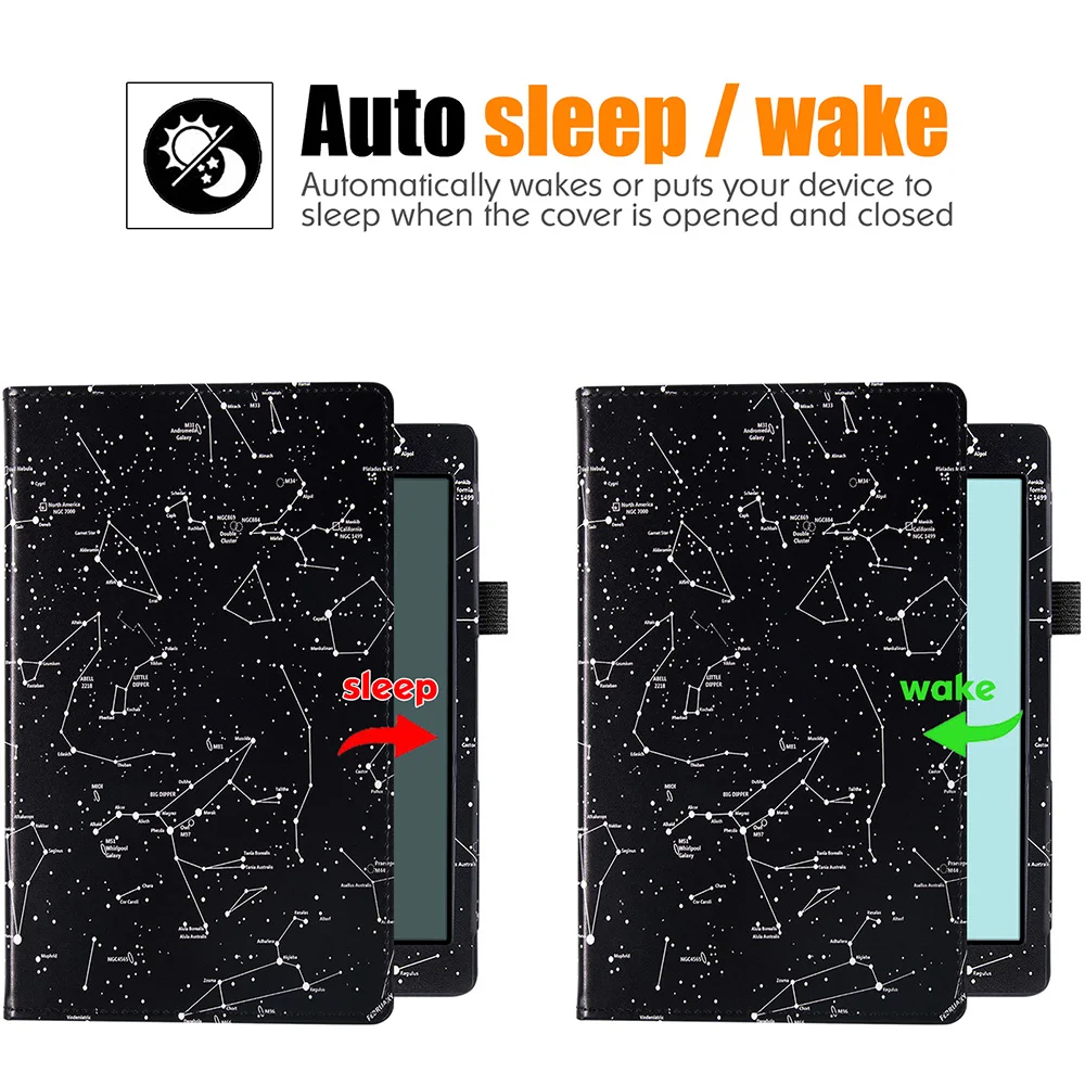 Boox Nova pu Capa de Couro Suporte Dobrável Alça de Mão Auto Dormir Wake Onyx Nova Air s Nova Air c Color Case - Imagem 4