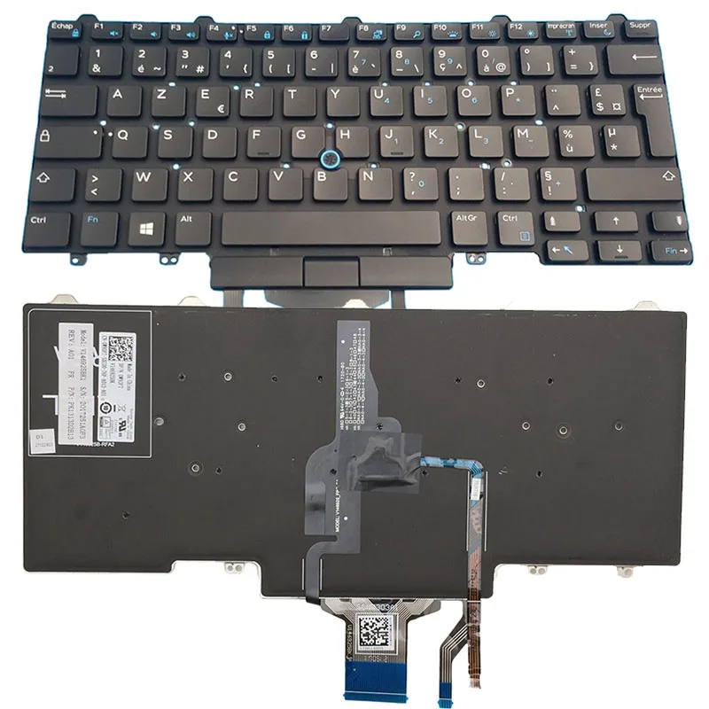 Teclado Retroiluminado para Dell Latitude Novidades Azerty Francês Laptop de Substituição E5490 E7490 E5470 E5480 E7450 E7470 E7480 - Imagem 2