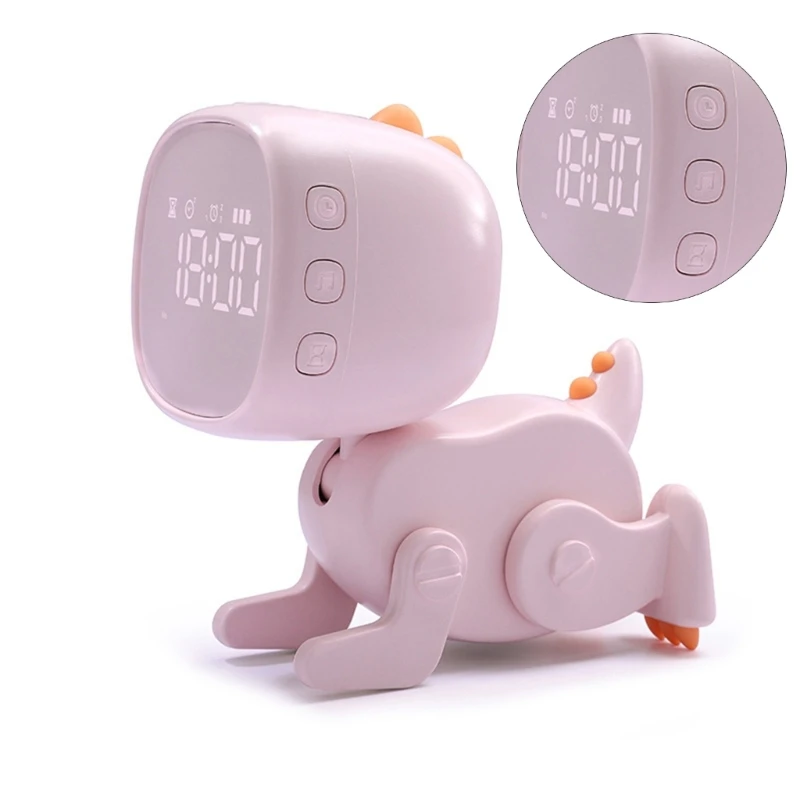 Dinosaur Alarm Clock Cartoon Alarm Clock Toddler Sleep Training Clock Night Lights Digital Alarm Clock Bedside Clock 5