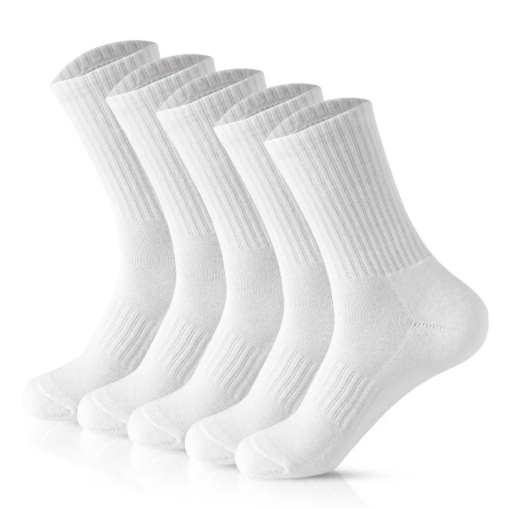 1-20 Pairs Men's New Style White Socks Men Soft Breathable Sports Long socks Summer Winter for Male Socks Plus Size