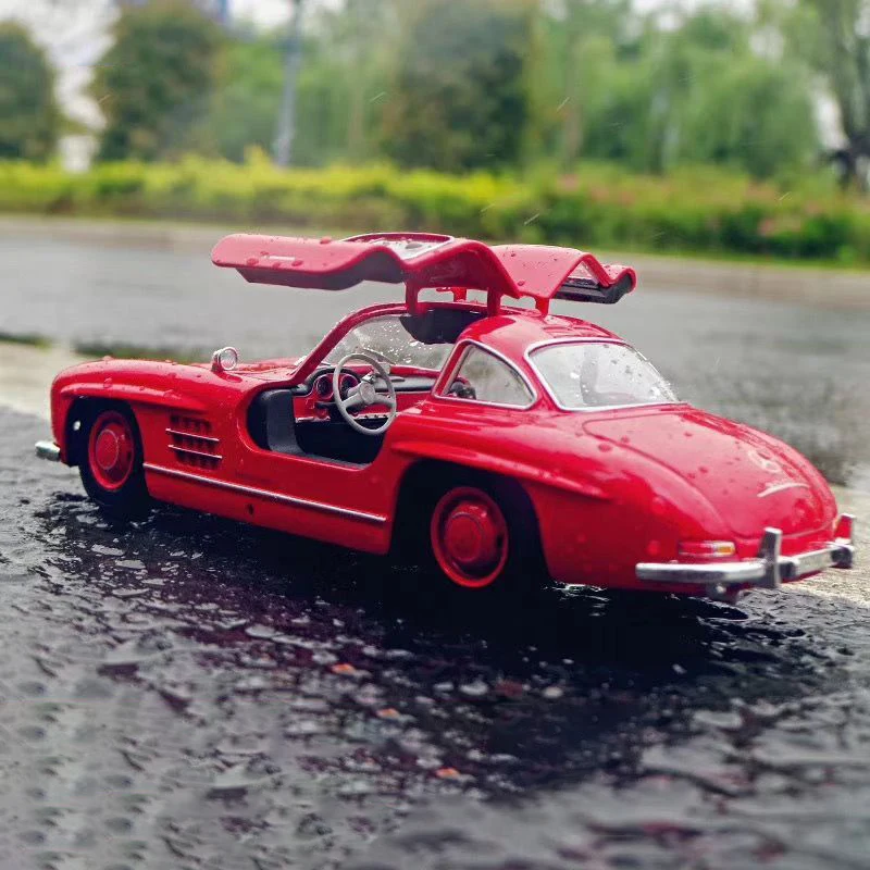 WELLY 1:24 메르세데스-벤츠 300SL 220 230SL 합금 자동차 모델, 다이캐스트 및 장난감 차량 수집 자동차 장난감 소년 생일 선물