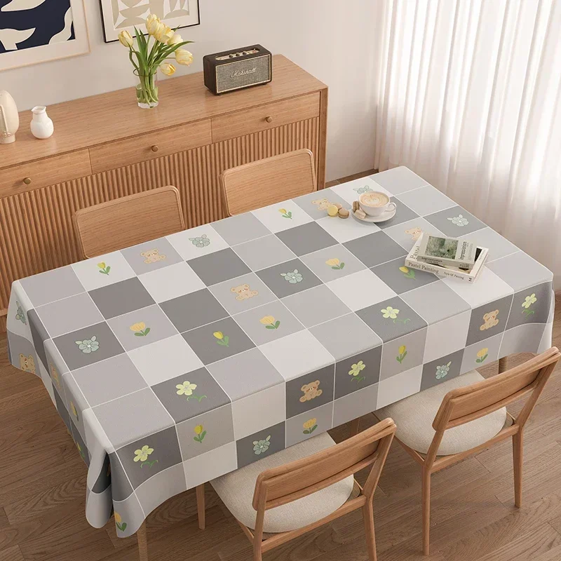 

Transparent Tablecloth wash-free waterproof oil-proof tablecloth plastic table mat cloth green