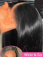 Perruque frontale en dentelle HD transparente 13x4 13x6, densité 200, cheveux humains brésiliens, perruque sans colle 5x5, cheveux raides comme des baguettes pour femmes 2