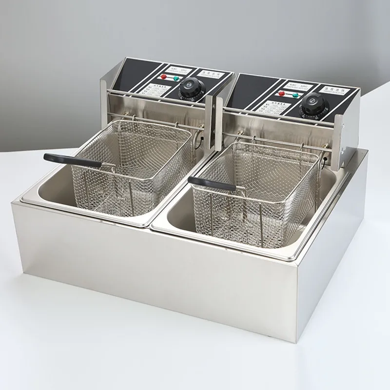 Commercial Desktop Stainless Steel Fryer, Western Kitchen French Fries Machine, Fried Chicken Frying Furnace And Electric Frying 3