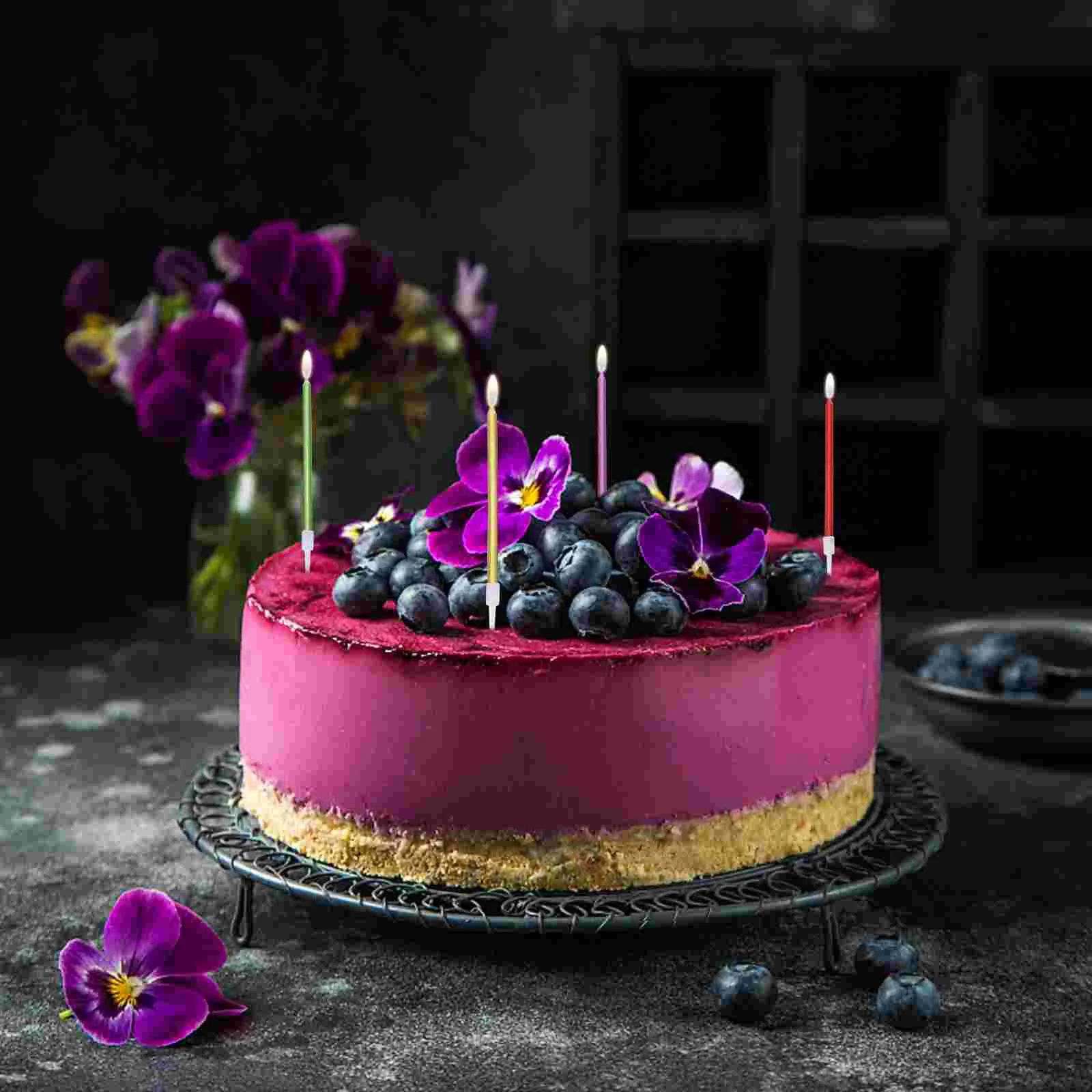 생일 웨딩 케이크 촛불, 축하 베이킹 박스, 긴 디저트 파티