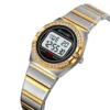SKMEI 2446 New Sports Luxury Stainless Steel Watches Waterproof Ladies Electronics Watch Small Digital Wristwatches reloj mujer