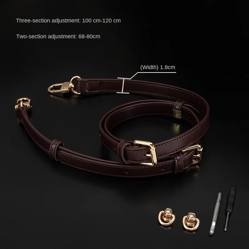 Dark Brown Replacement Leather Bag Straps for LV Speedy 20 25 30 Shoulder  Straps Ajustable Crossbody Long Bags Belt Accessories