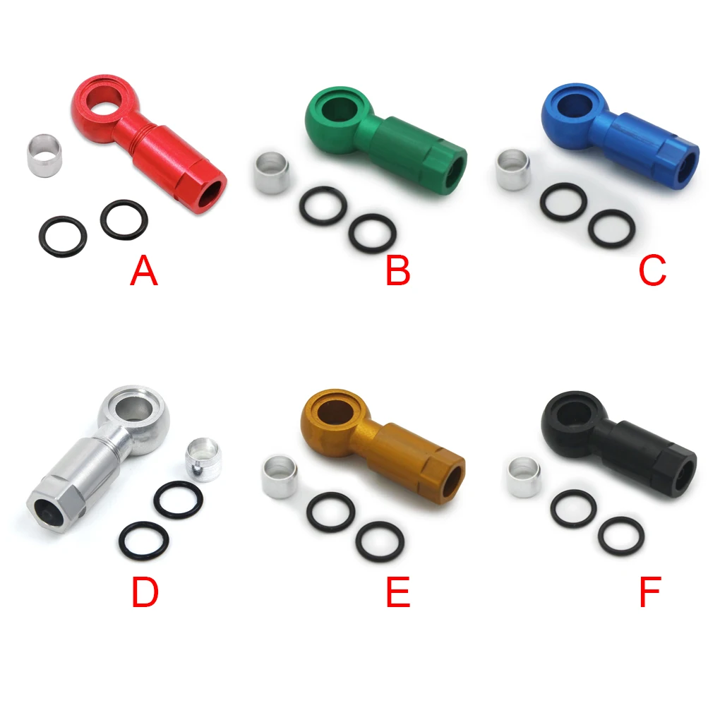 

Oil Needle Olive Heads Aluminum Alloy Hydraulic Disc Brake Hose Connector Replacement for Shimano SLX/XT/XTR/BH-90 Red