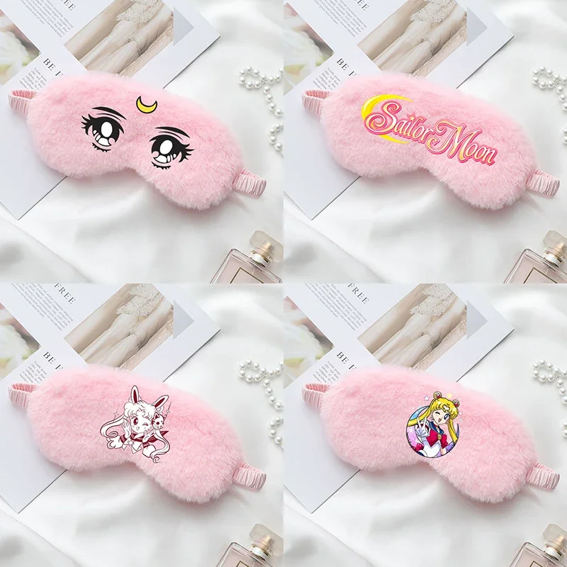 Sailor Moon Eye Mask Anime Cartoon Peluche Shade Sleeping Eyeshade Portable Kawaii Portable Soft Comfort Bedding Kids Fashion Gift