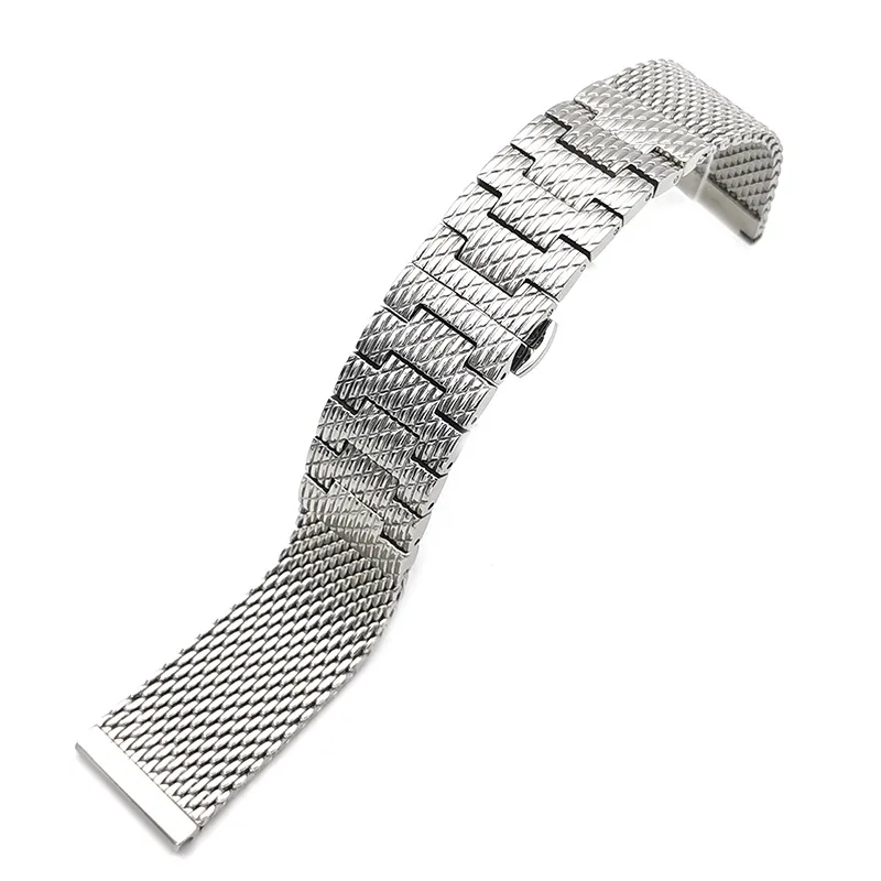 22MM 23MM Silver Butterfly Buckle High Quality Stainless Steel Band Fit For Xitiecheng Sky Eagle Watch Band