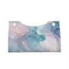 Abstract Teal Purple Gold Marble Facial Tissue Box Cover Rectangular 1908 Pink Green PU Leather Tissue Box Holder 4