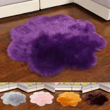 Tapis moderne en fausse fourrure artificielle, accessoire de maison confortable, moelleux en laine poilée, doux et chaud pour le salon