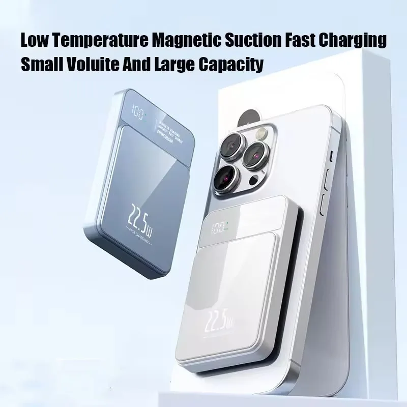 10000mah magnetic wireless power bank 22.5W super fast charging power for iPhone Samsung Huawei etc. 2