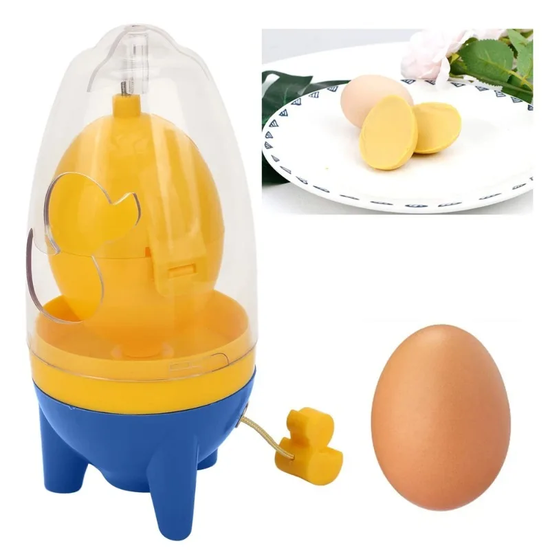 Manual food grade in shell egg yolk separator shaker mixer spinner drawstring baking tool