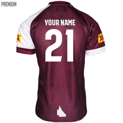 cute cheap maternity clothes Australia 2022 rugby T-shirt QLD Maroons Indigenous Training Jersey Captain's Run home rugby jersey Retro shirt Custom name Maternity Clothing classic Maternity Clothing
