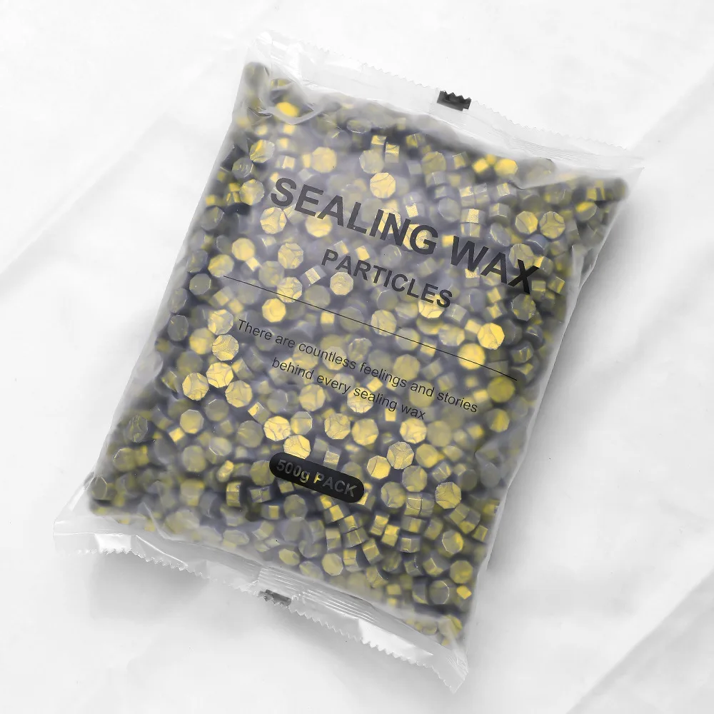Gold Wax Particles for DIY Greeting Card Scrapbooking