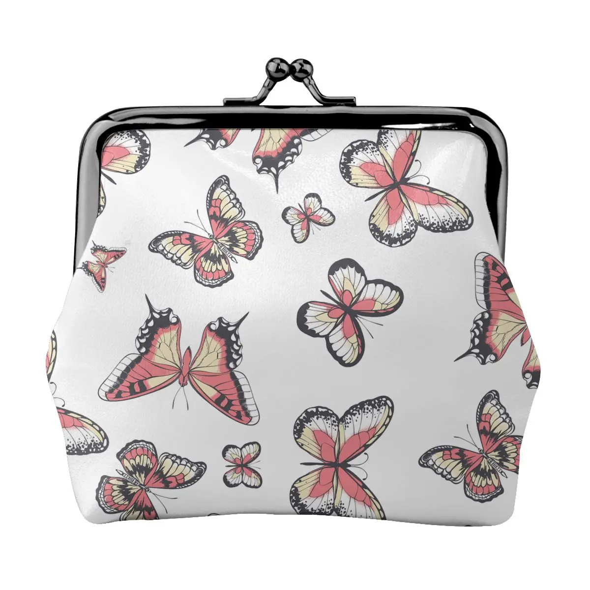 

Butterfly Coin Purse Small Kiss-Lock Change Pouch Clasp Closure Buckle Wallet For Women