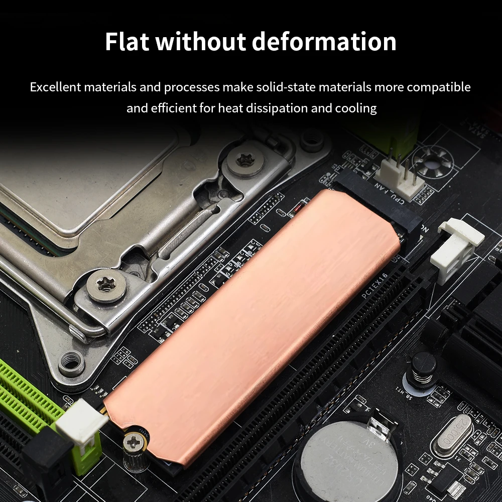 TISHRIC Dissipatore di Calore M.2 2280 per SSD, Radiatore con Pad Termico Compatibile con Unità a Stato Solido M.2 2280 - immagine 2