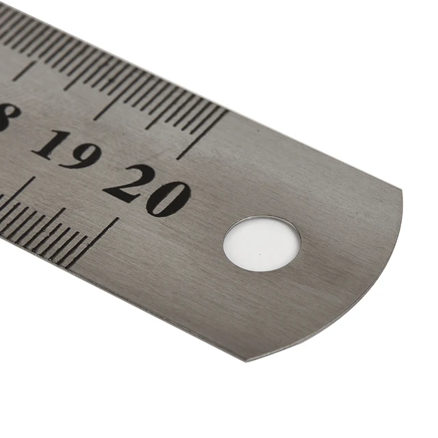 1PC 15-30cm Stainless Steel Metal Straight Ruler Tool Double Sided Measuring Tool 6