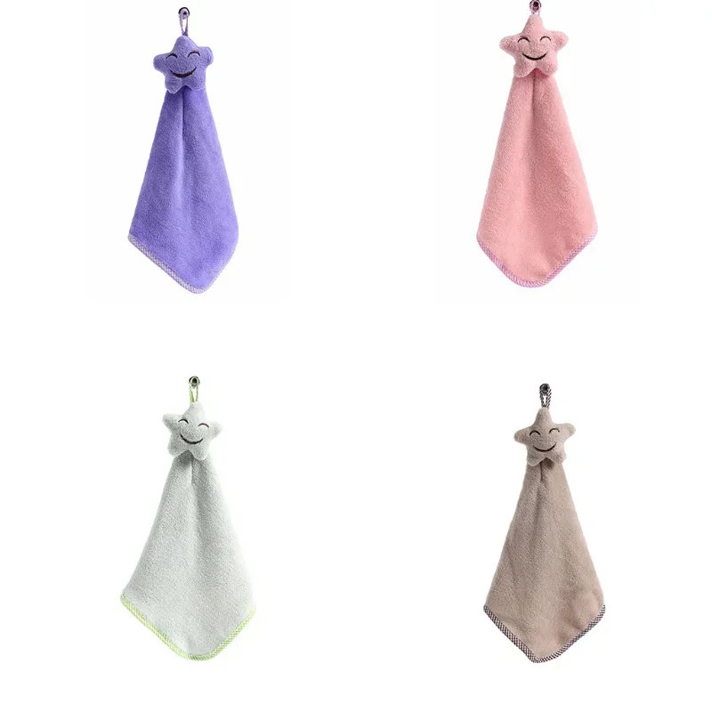 Cute Animal Hand Towels for Baby Bath Hand Dry Towel Kids Children Microfiber Towel for Kitchen Quick-drying Hanging Towels bath towel,baby towel