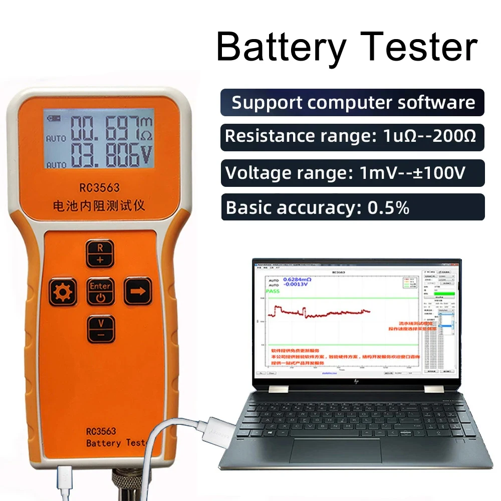 Tester Resistenza Interna RC3563 – 4 Fili Per Batterie Litio E Piombo Acido