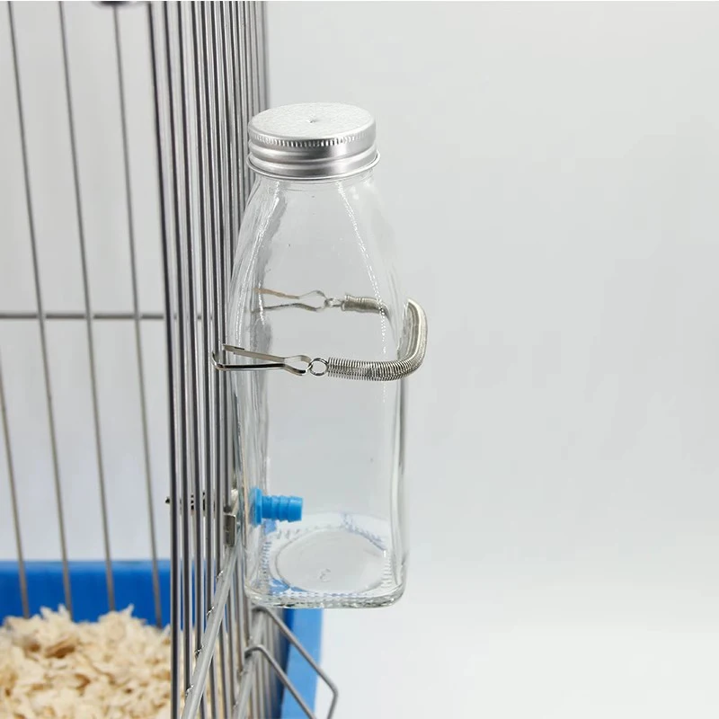 20pcs Pet Bird Cage Replacement Springs 2 Clips Stainless Steel Spring Fastening Water Drinking Bottle For Rabbit Hamster Animal Cage Spring Hook Poultry Drinking Accessories Animal Cage Clamp