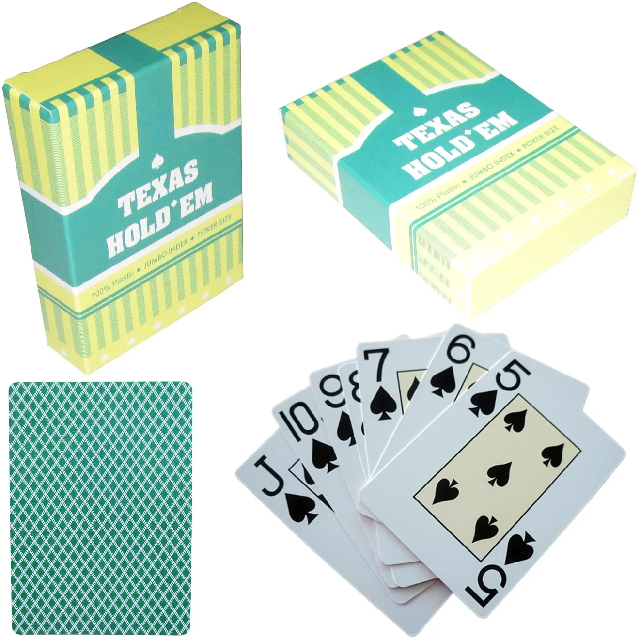 Playing Cards Plastic 63*88 Size 56 Pieces Texas Holdem Waterproof Wear-resistant
