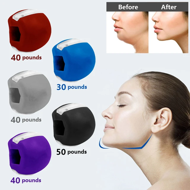 Food-grade Silica Gel Jaw Exercise Line Ball Muscle Trainin Fitness Ball  Neck Face Toning Jaw