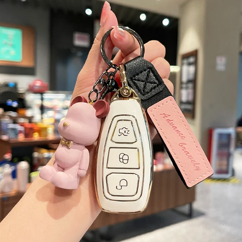 Tpu Car Key Case Cover Shell Per Ford Focus 3 4 St Mondeo Mk3 Mk4 Fiesta Fusion Kuga Ecosport Per Ford Puma 2023 Fit Mondeo Mk4