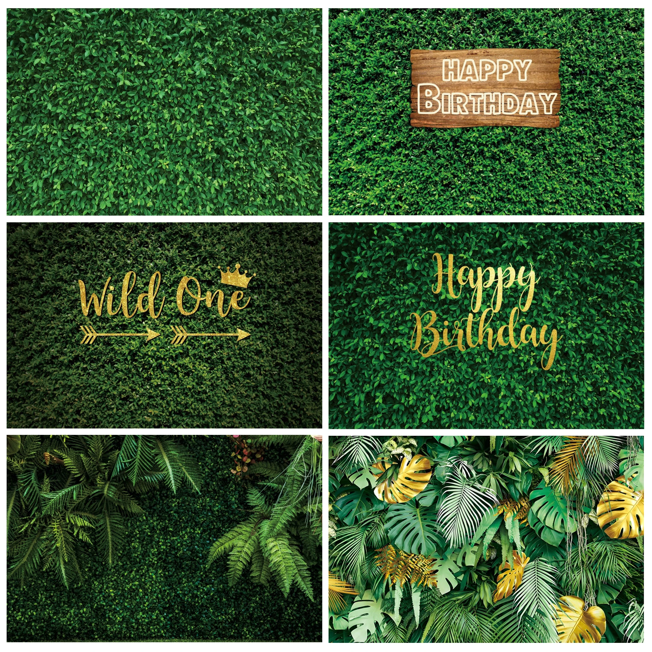 

Jungle Safari Baby Birthday Party Backdrop Green Leaves Grass Baby Shower Wild One Summer Tropical Photography Background Decor