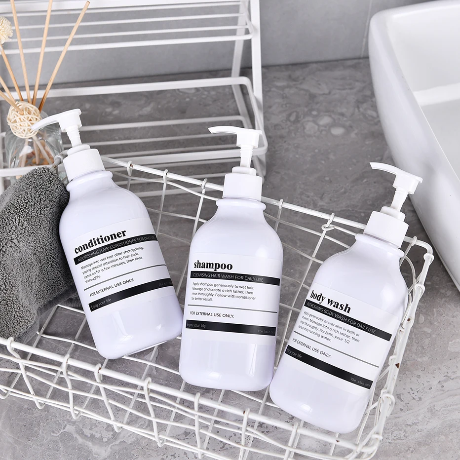 Soap Dispenser Bottle 300/500ml Bathroom Soap Dispenser Bottle Shampoo Shower Gel Refillable Bottle Travel Storage Waterproof Label refillable bottle shampoo dispenser soap dispenser refillable plastic bottles