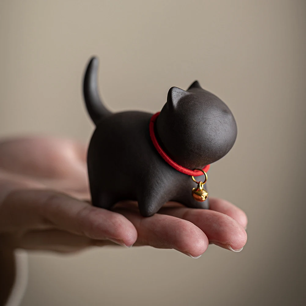 Cute Cat Tea Pets Set da tè in ceramica accessori per la decorazione domestica decorazioni per l'arte del tè Kitten Teaware