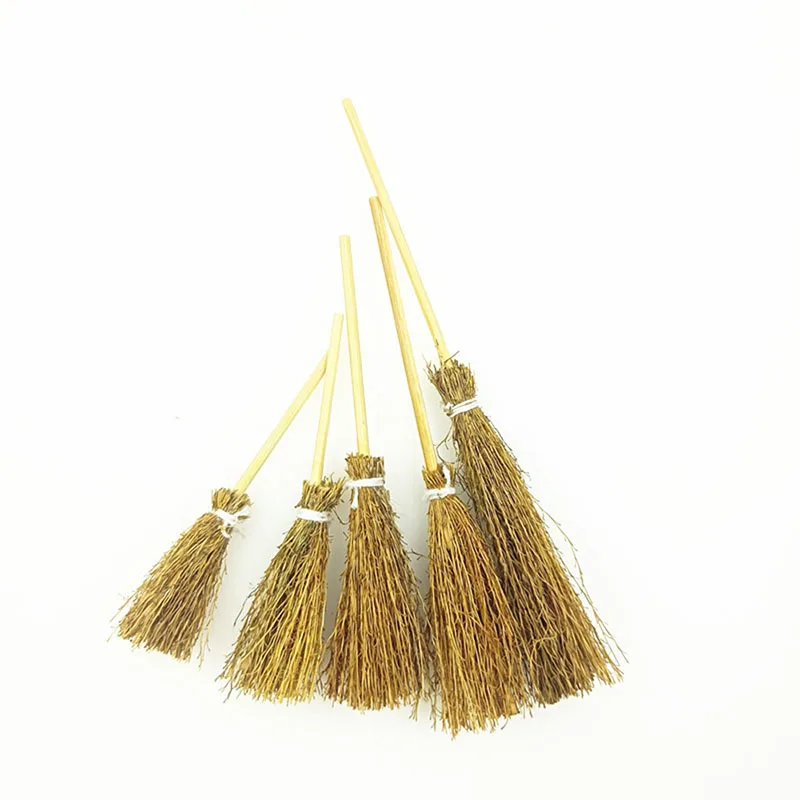 

10Pcs Witch's Brooms Hanging Decorations For Halloween Party Costume Witch Broom Dollhouse Accessories Mini Broom