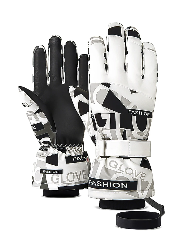 PHMAX Winter Men\'s Gloves Ski Gloves Polyester Sport Outdoor Anti-slip Snowboard Glove Skating Motorcycle Touch Screen Fleece